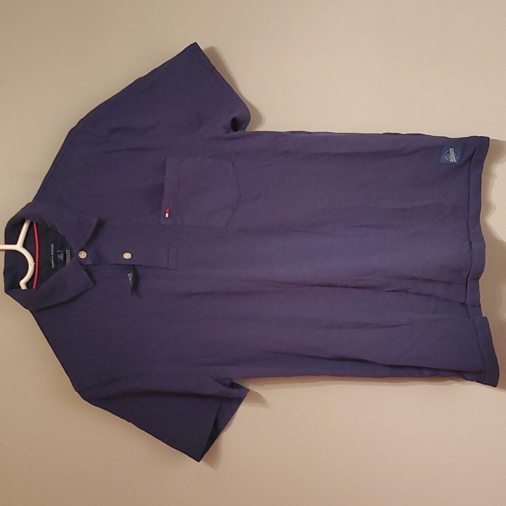 Tommy Hilfiger navy custom polo fit shirt